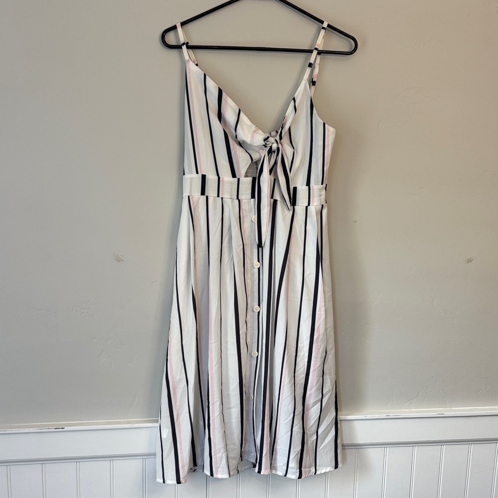 Amazon Elegant Striped Midi Dress